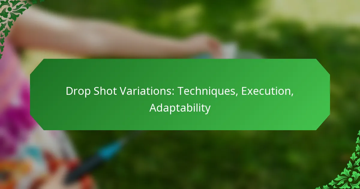 Drop Shot Variations: Techniques, Execution, Adaptability