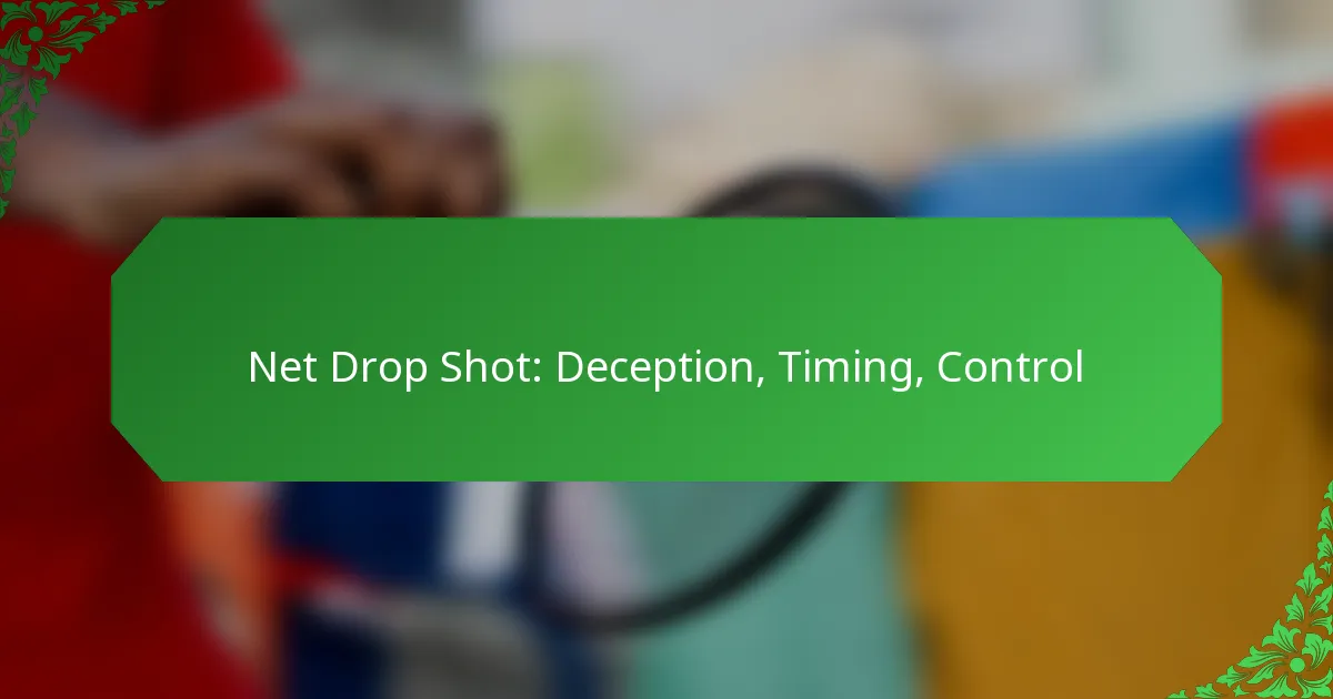 Net Drop Shot: Deception, Timing, Control
